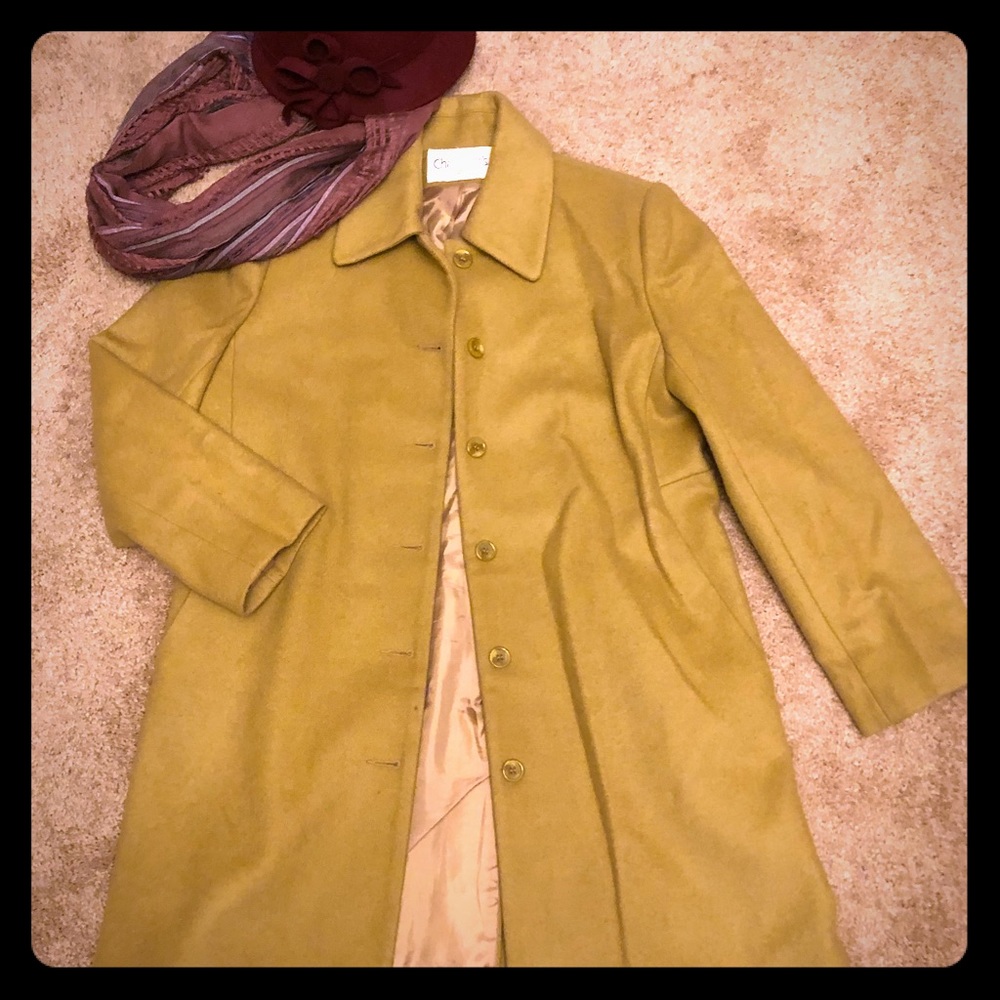 Chadwick's 6p wool long tan coat